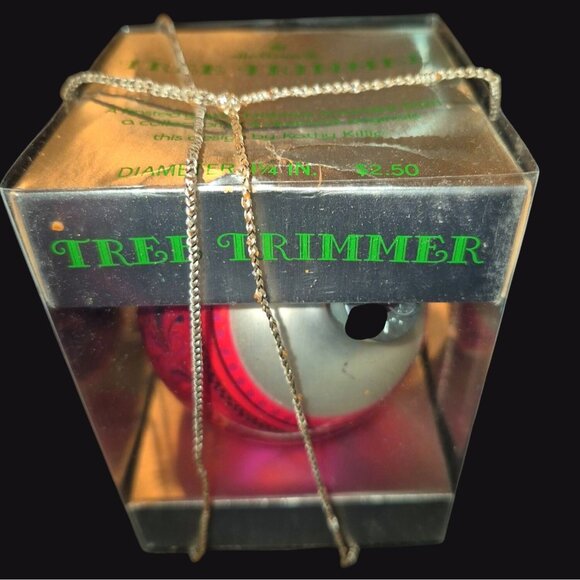 Set Of 3 Vintage Hallmark Mid Mod Tree Trimmer Christmas Ornaments In Box With R - Picture 2 of 15